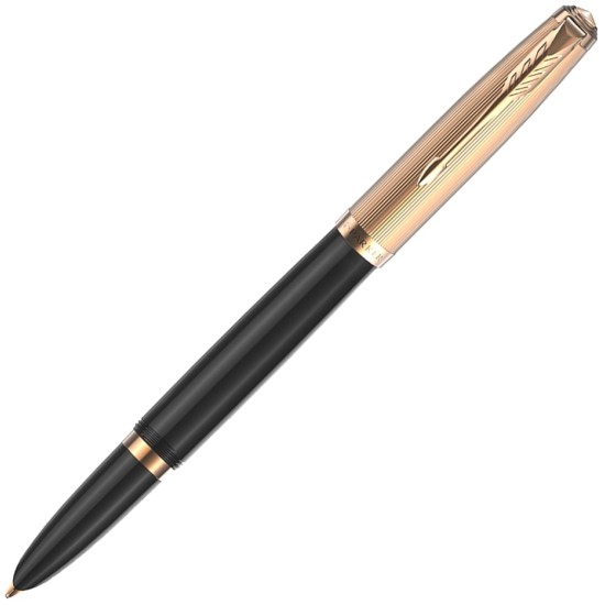 Ручка перьевая Parker 51 Premium, Black GT (Перо F) 2123511